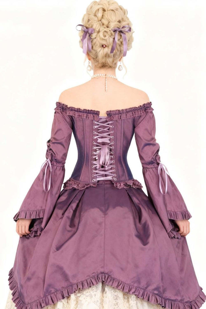Lilac Yumiko Rococo Overbust Off Shoulder Corset - view 6 | LUXE NOIR