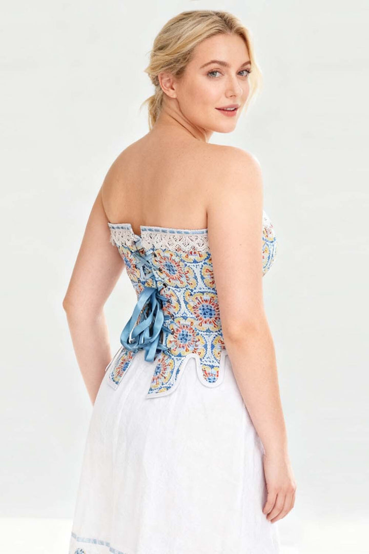 Azure Medallion Jolana Overbust Corset