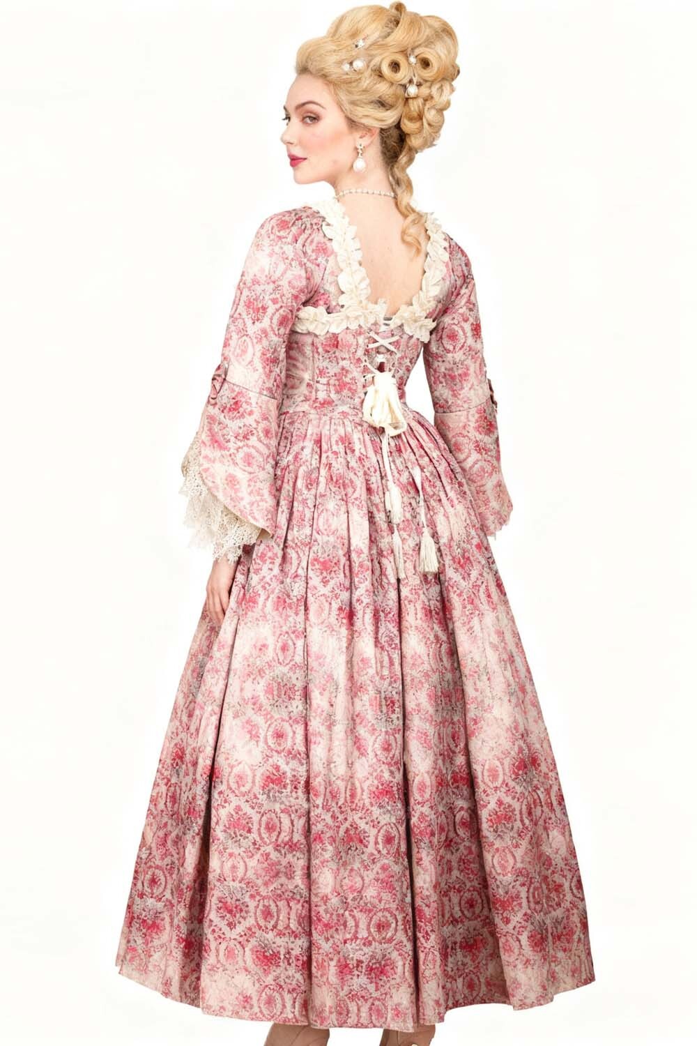 Dusty Rose Rococo Muse Corset Dress - view 6 | LUXE NOIR