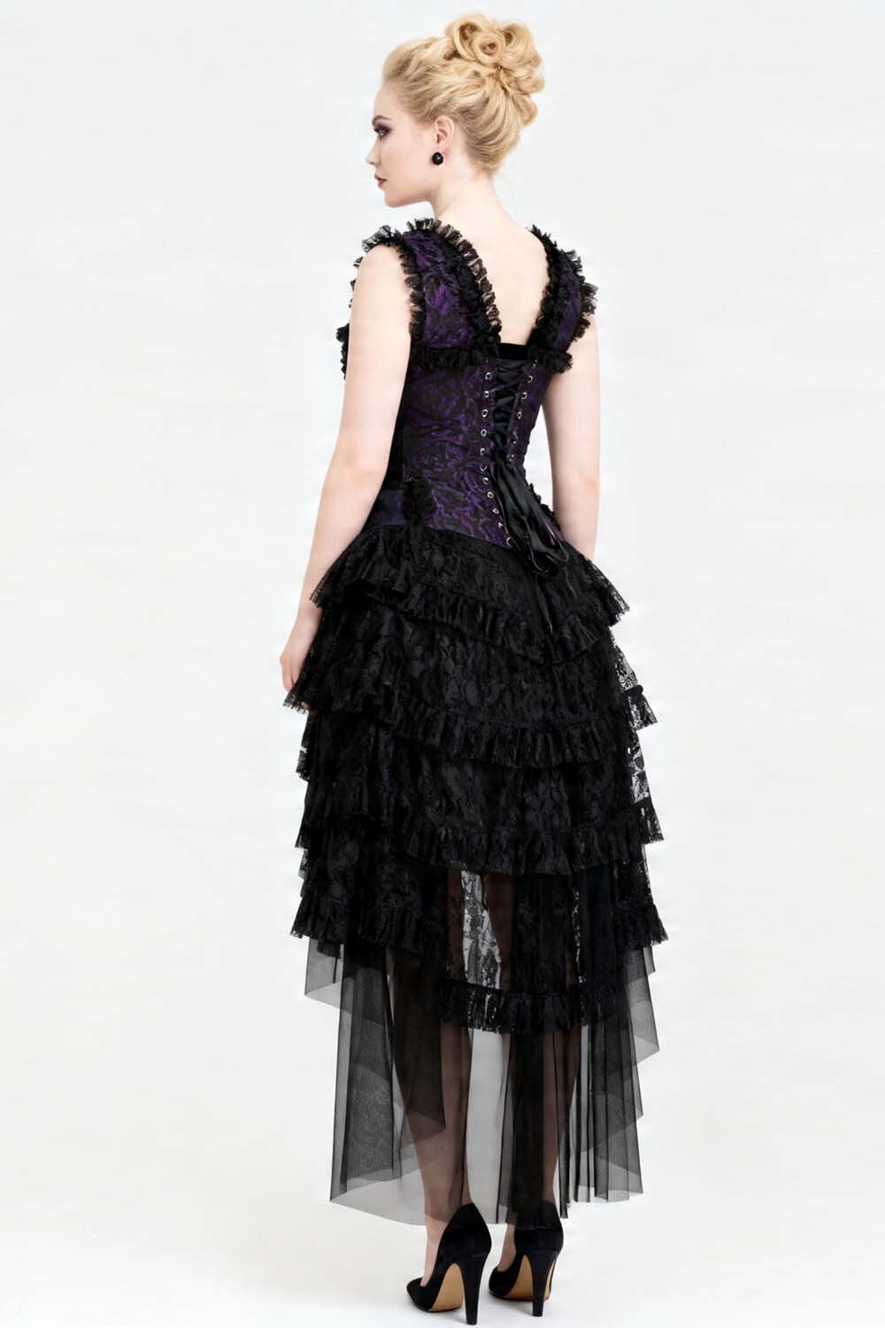 black and purple corset dress Anastasia Rococo Size:16w The perfect hairstyle, especially The skirt stays streamlined swatches-let-s-dance-mini-dress