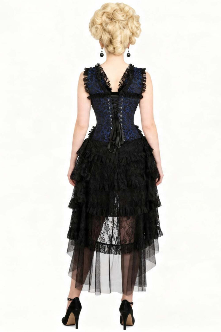 Midnight Blue Anastasia Rococo Corset Dress