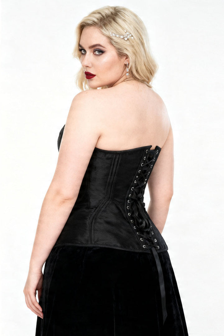 Midnight Black Novalee Overbust Gothic Corset