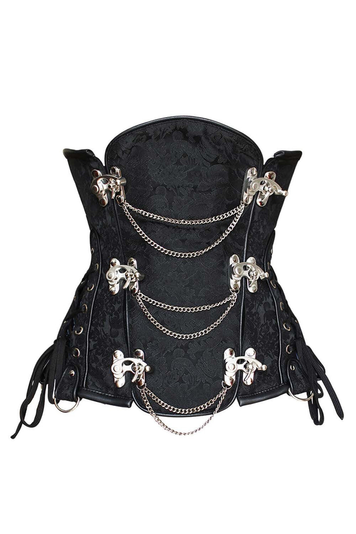 Midnight Black Yulia Underbust Corset