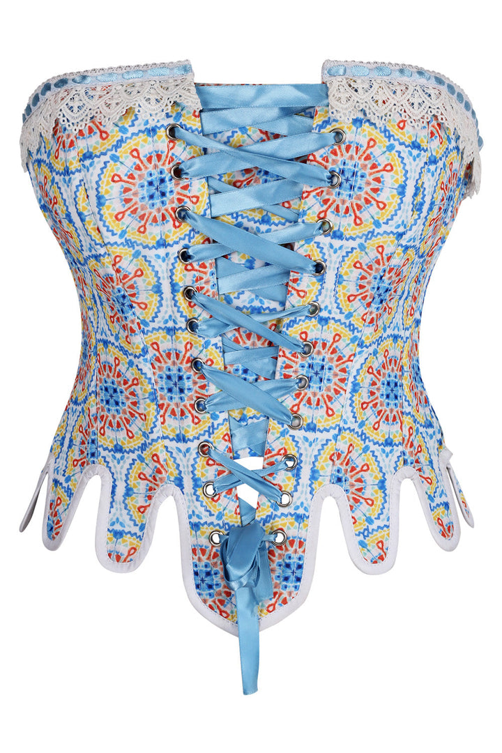 Azure Medallion Jolana Overbust Corset