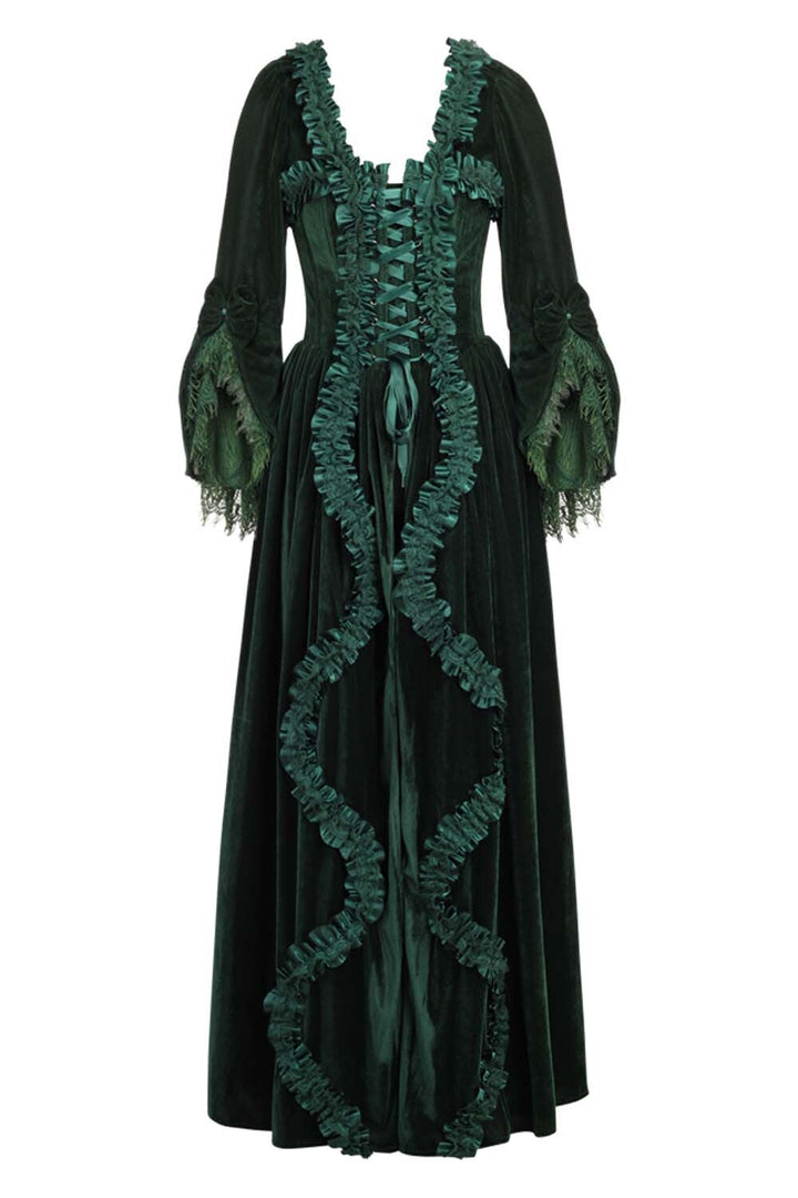 Emerald Green Rococo Muse Corset Dress | LUXE NOIR