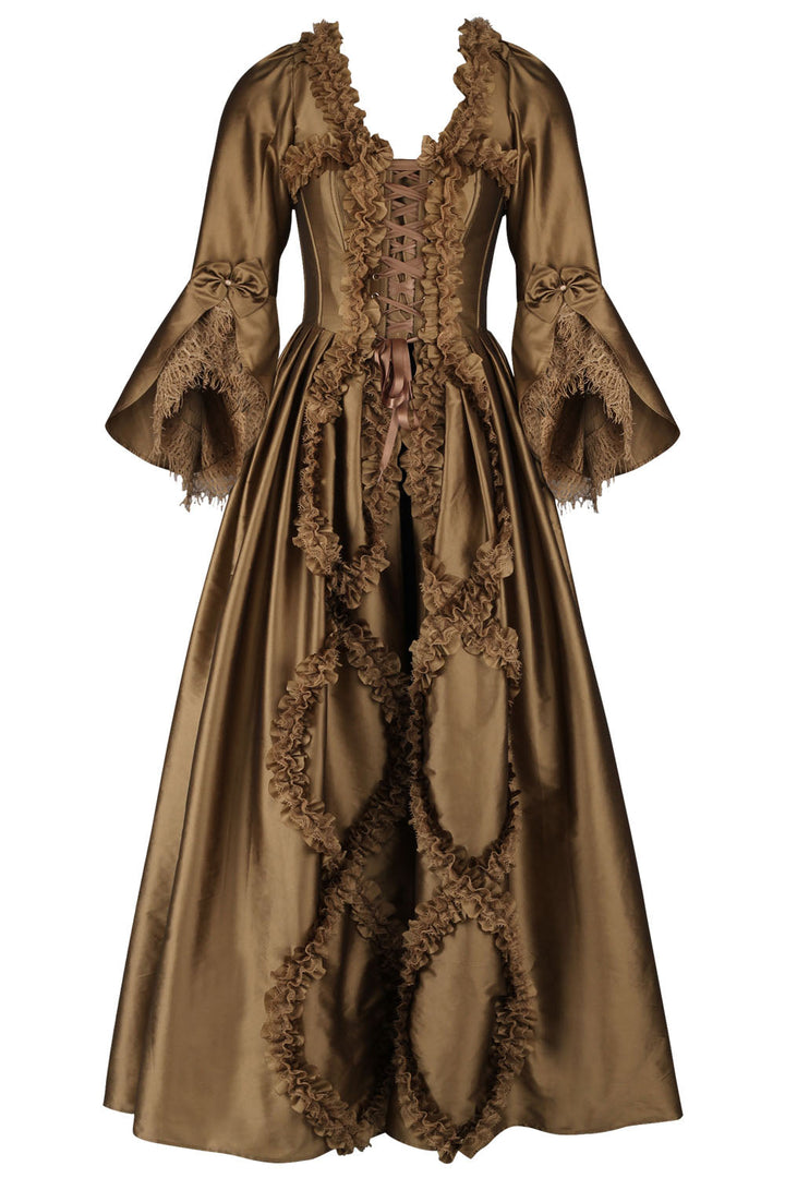 Antique Gold Rococo Muse Corset Dress | LUXE NOIR