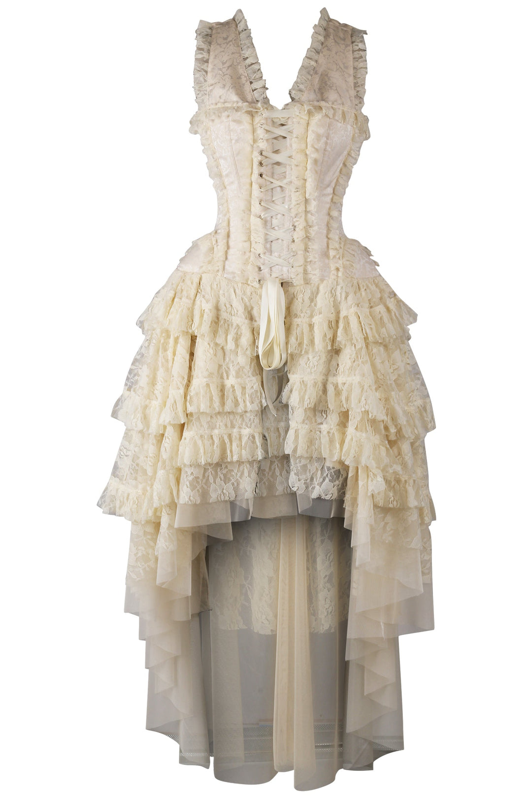 Anastasia Ivory Brocade Rococo Corset Dress