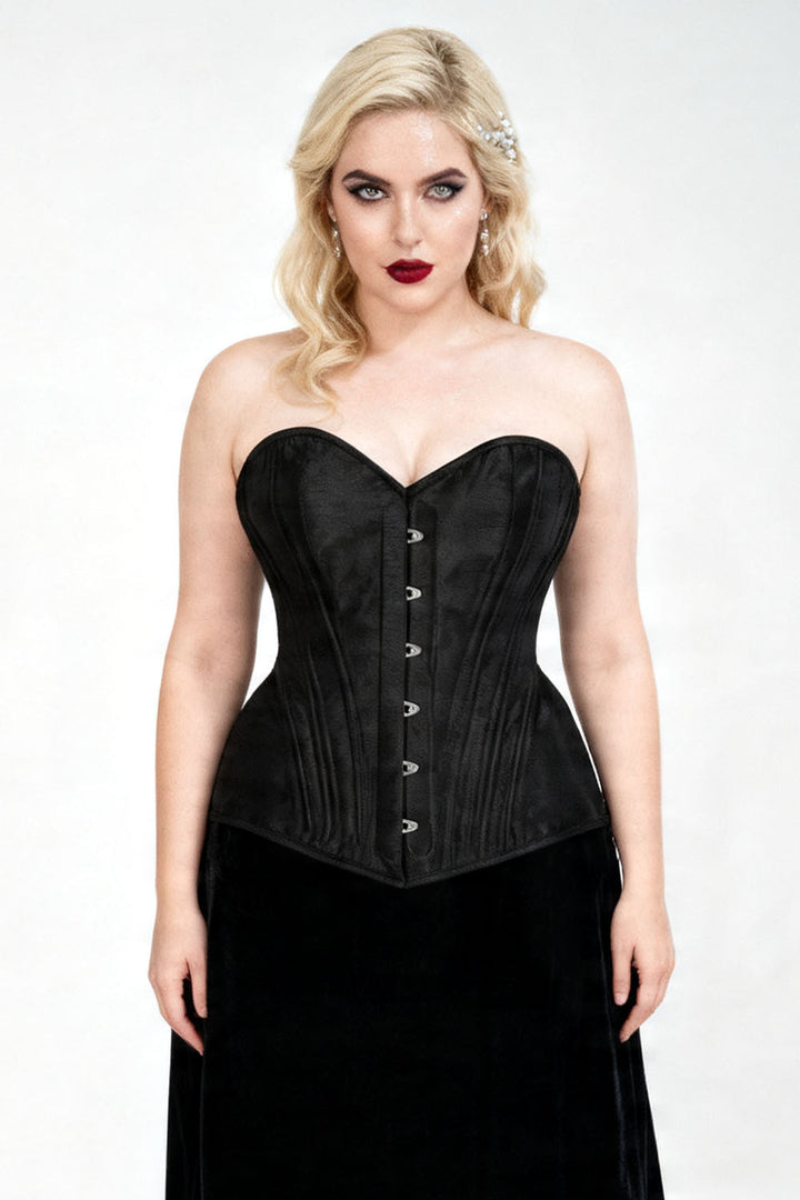 Midnight Black Novalee Overbust Gothic Corset