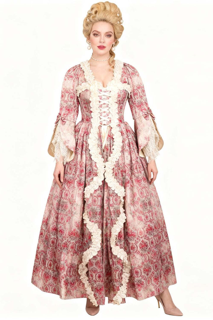 Dusty Rose Rococo Muse Corset Dress - view 4 | LUXE NOIR