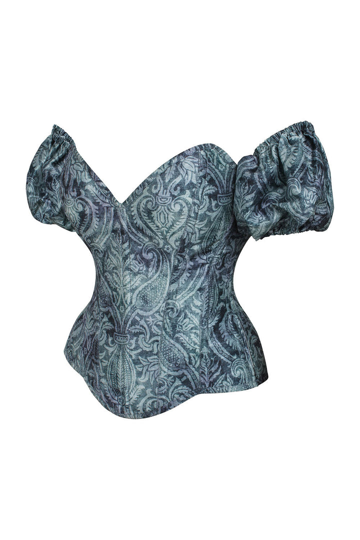 Sage Baroque Meria Overbust Corset with Detachable Sleeves