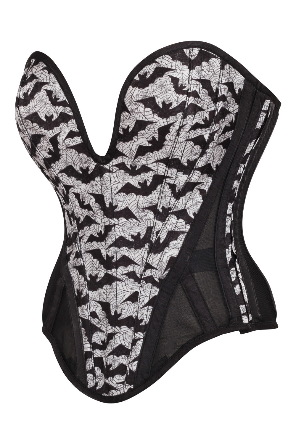 Black &amp; White Haeley Overbust Corset