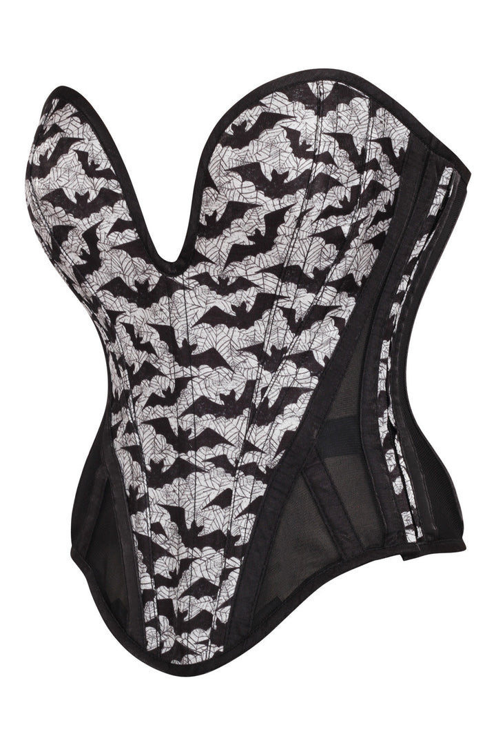 Black &amp; White Haeley Overbust Corset