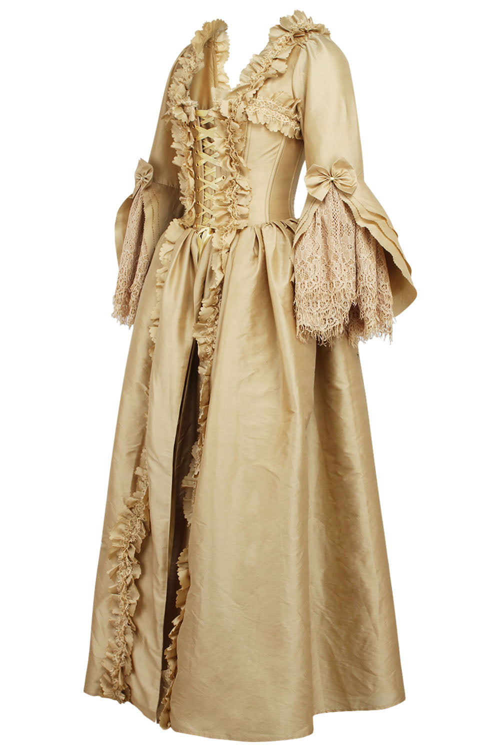 Champagne Gold Rococo Muse Corset Dress - view 2 | LUXE NOIR