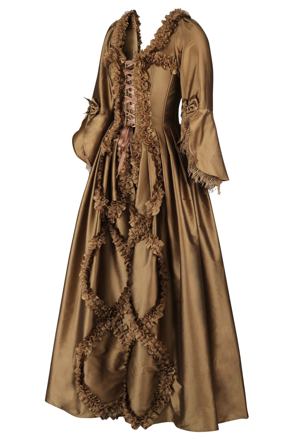Antique Gold Rococo Muse Corset Dress - view 2 | LUXE NOIR