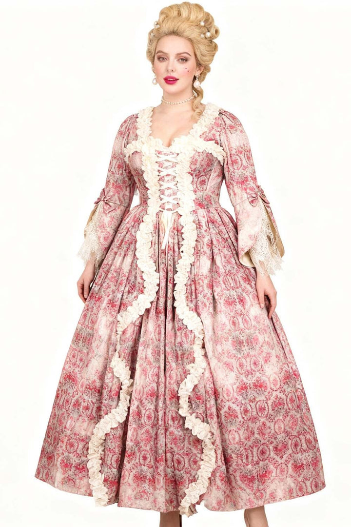 Dusty Rose Rococo Muse Corset Dress - view 5 | LUXE NOIR
