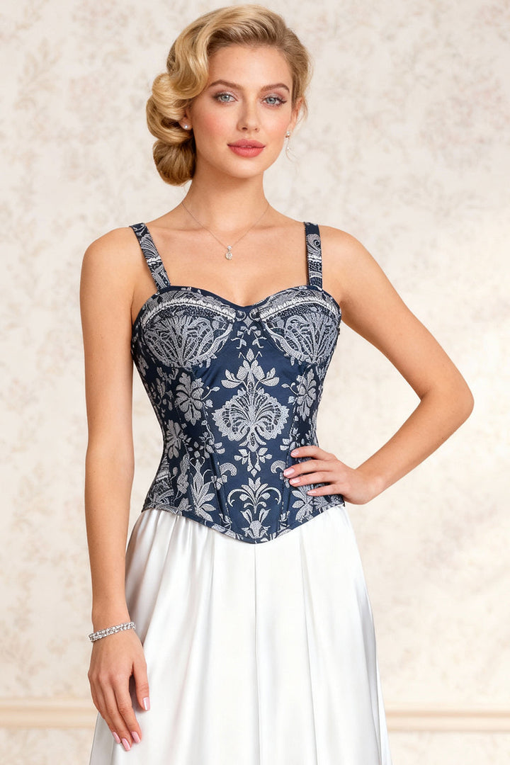 Idell Midnight Pearl Lace Corset