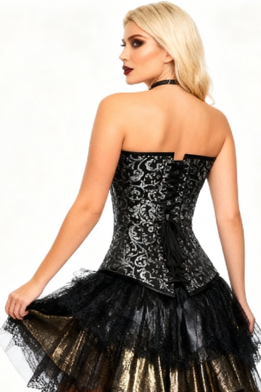 Jordan Cotton Lined Brocade Corset