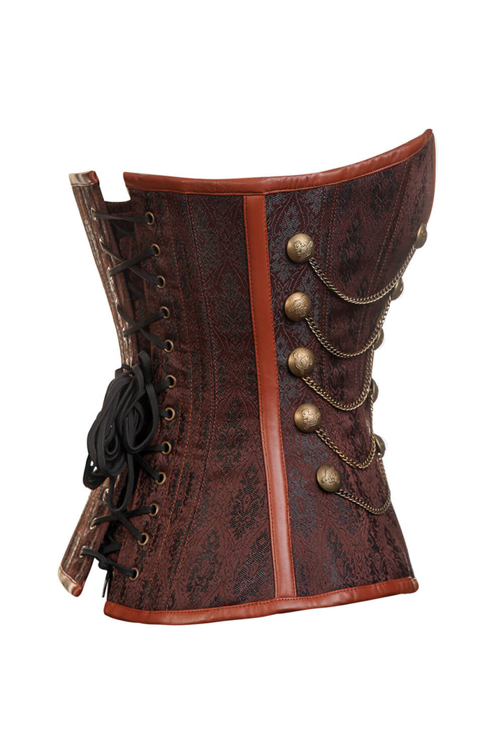 Hanna Steampunk Overbust Corset with Chains