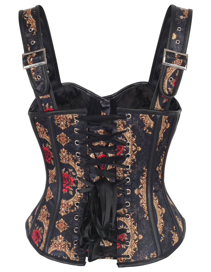 Kalyssa Victorian Rose with Gold Vine Corset