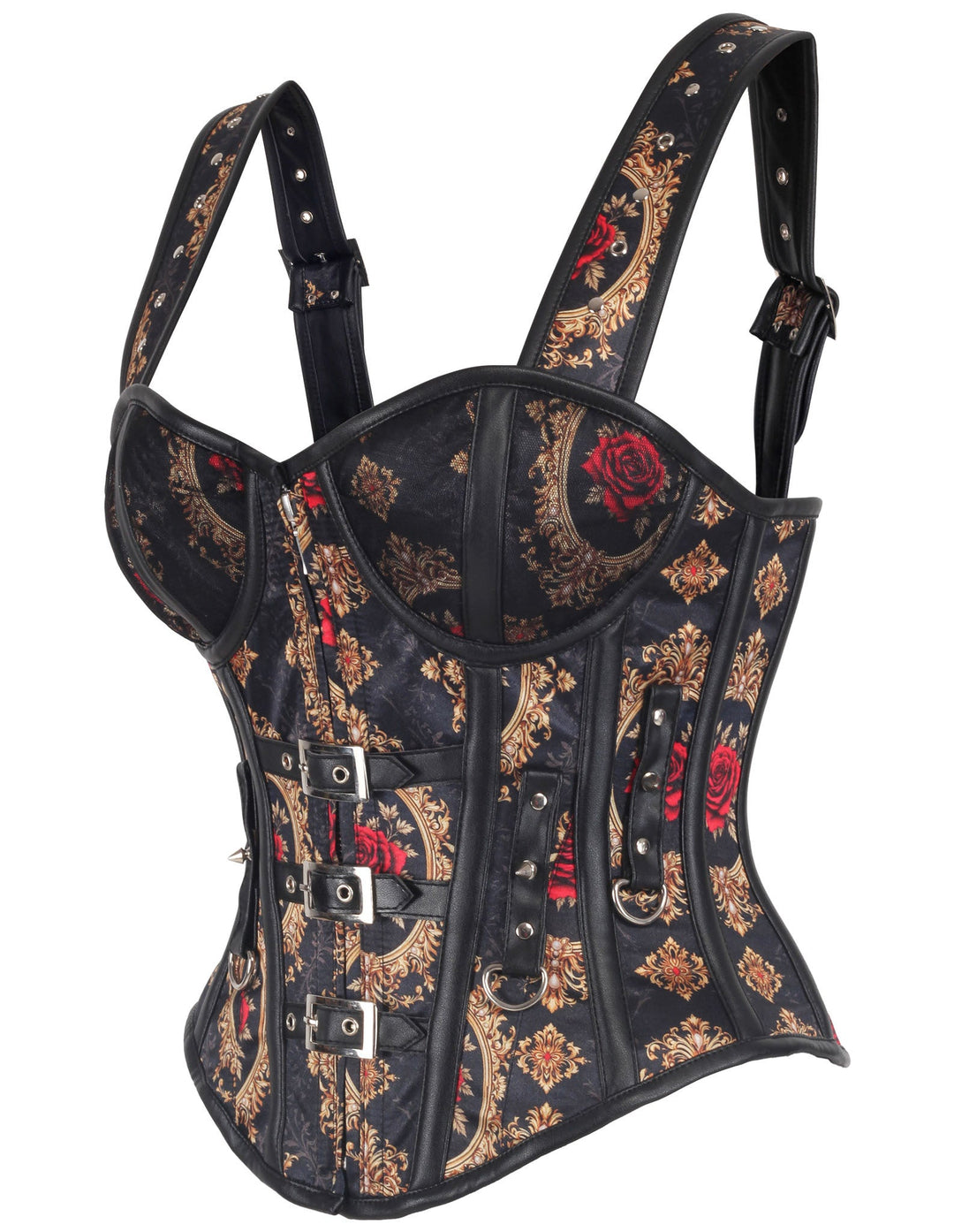 Kalyssa Victorian Rose with Gold Vine Corset