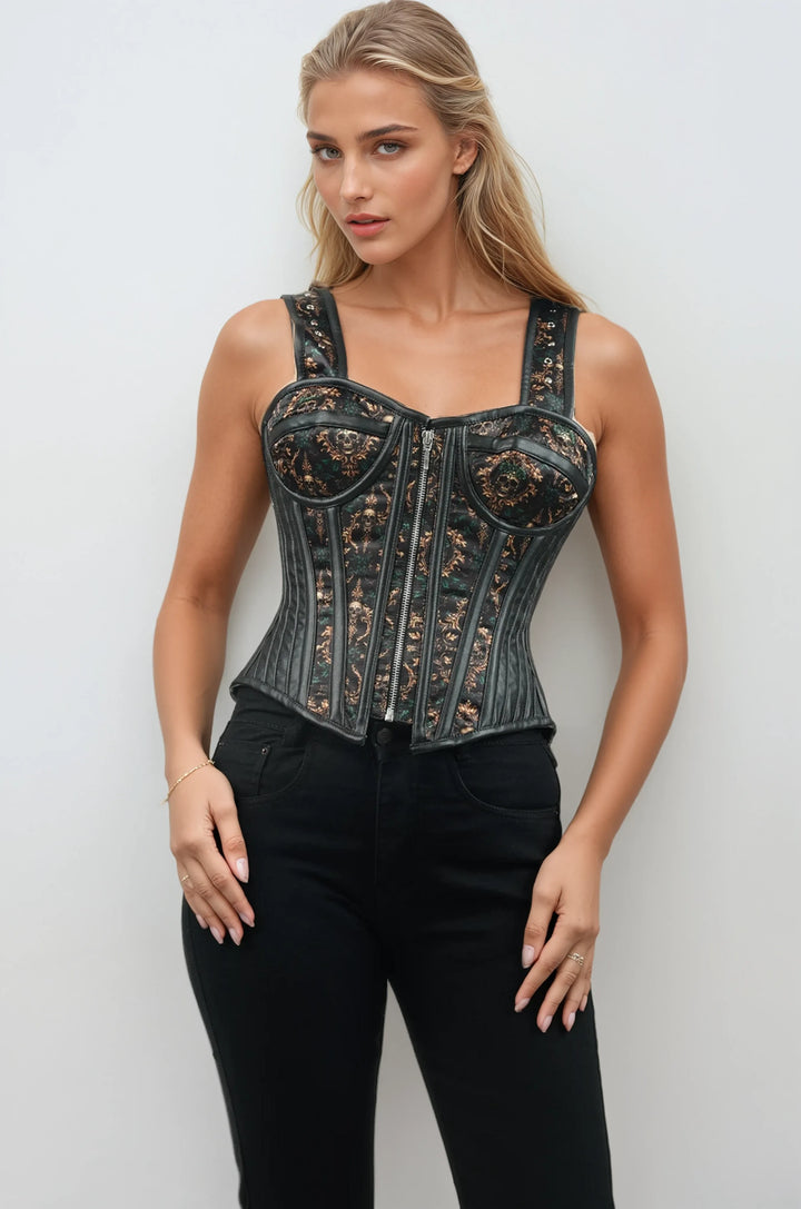 Tamsyn Baroque Ember Skull Corset