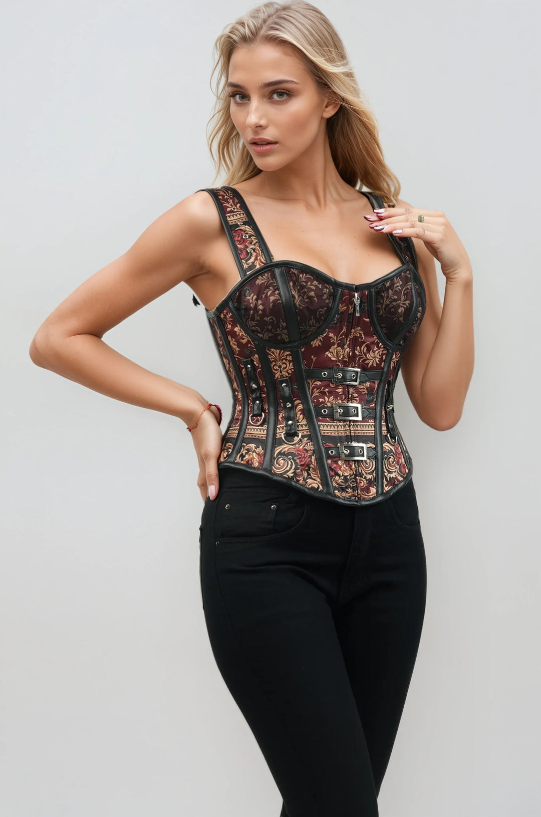 Dayle Baroque Inspired Crimson Corset