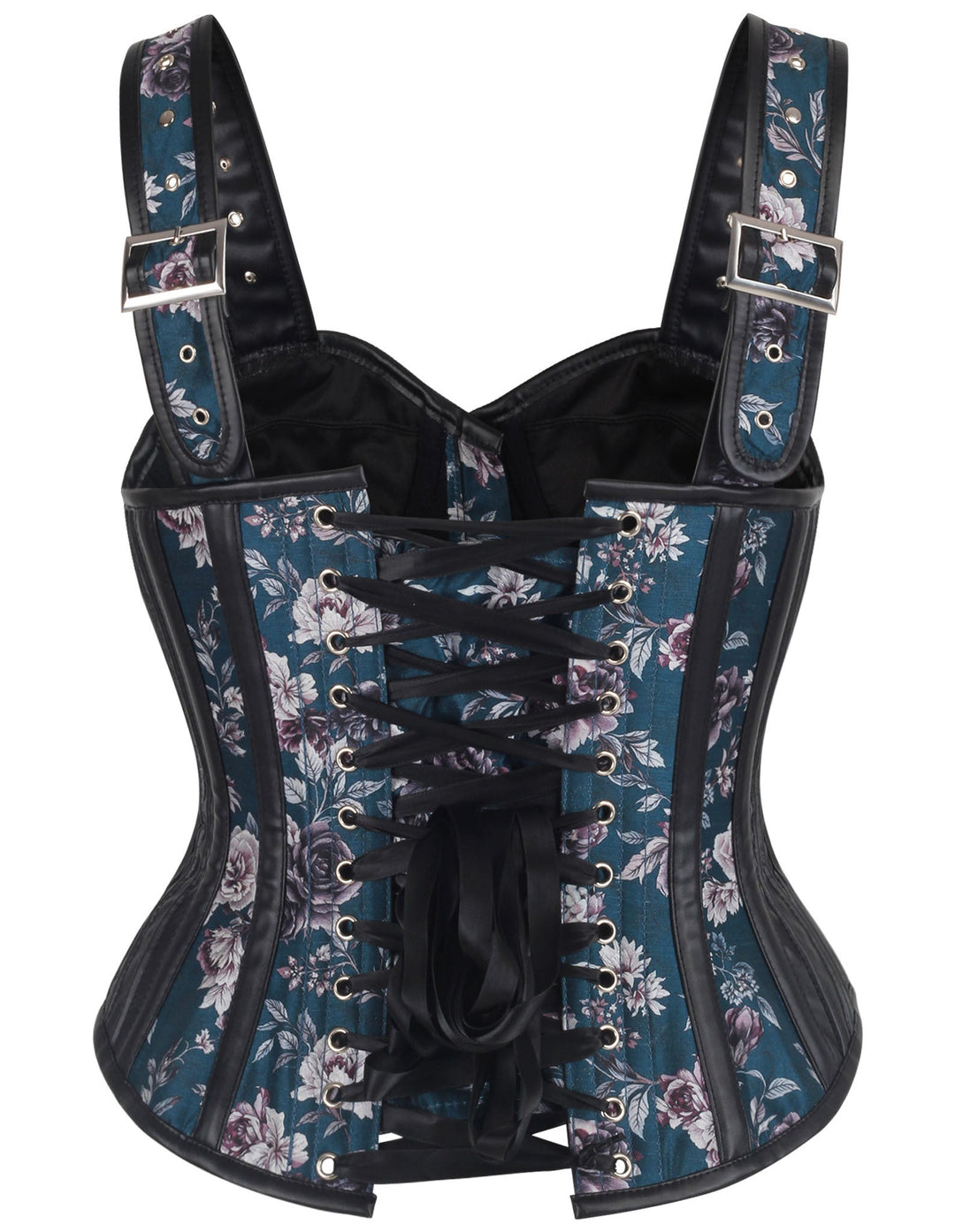 Skyelar Midnight Bloom Teal Corset