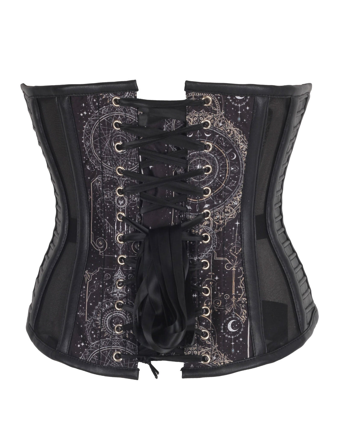 Kaylinn Gothic Zodiac Scrolls Overbust Corset