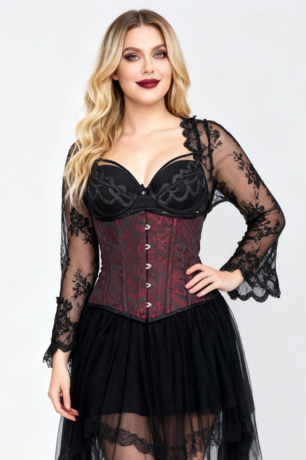 Nyla Brocade Underbust Steel Bone Corset