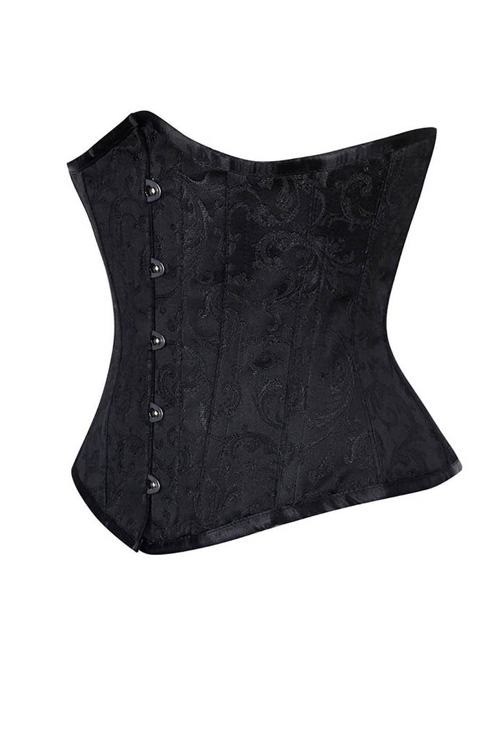 Aspen Underbust Black Brocade Corset