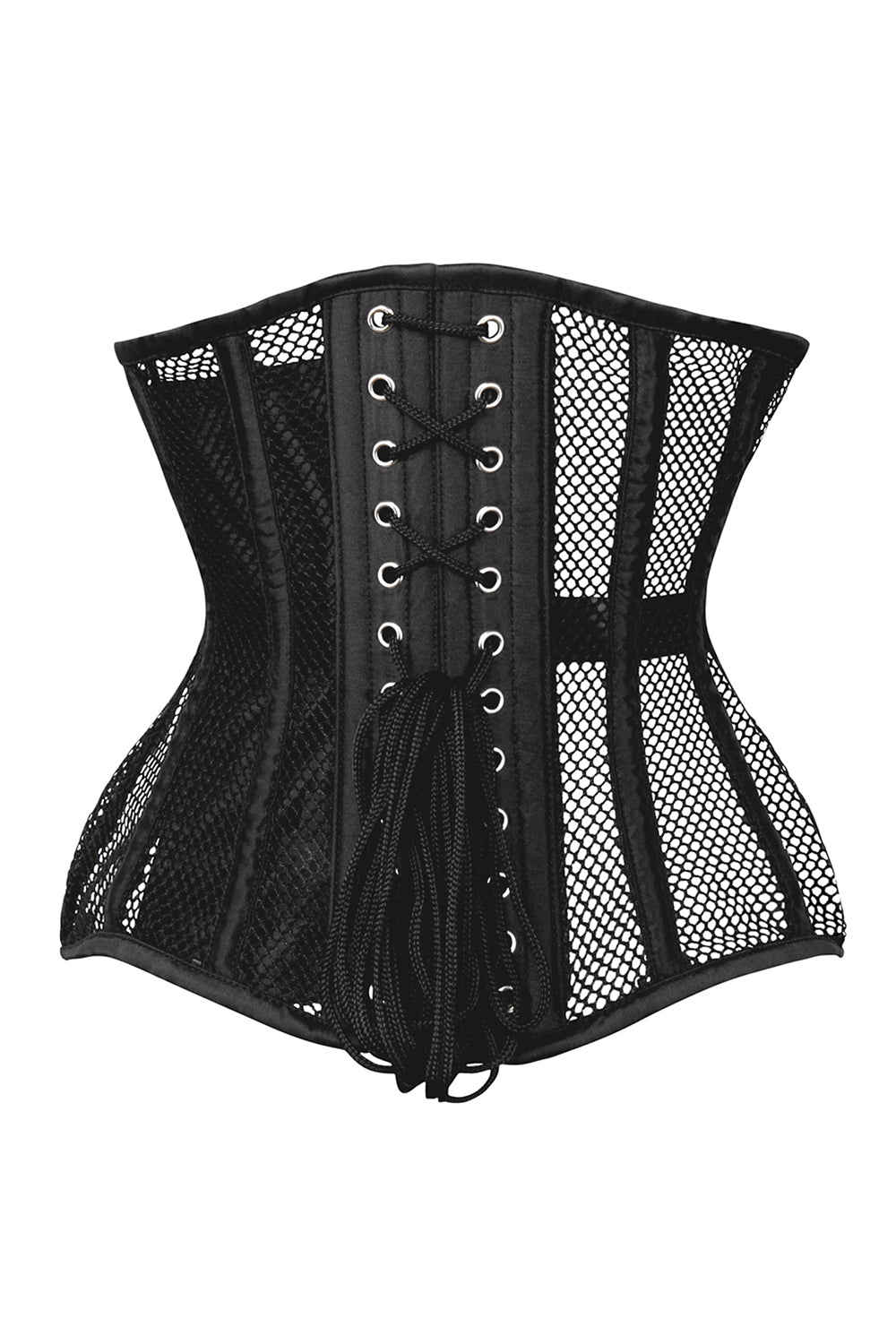 Londyn Black Underbust Mesh Curvy Corset