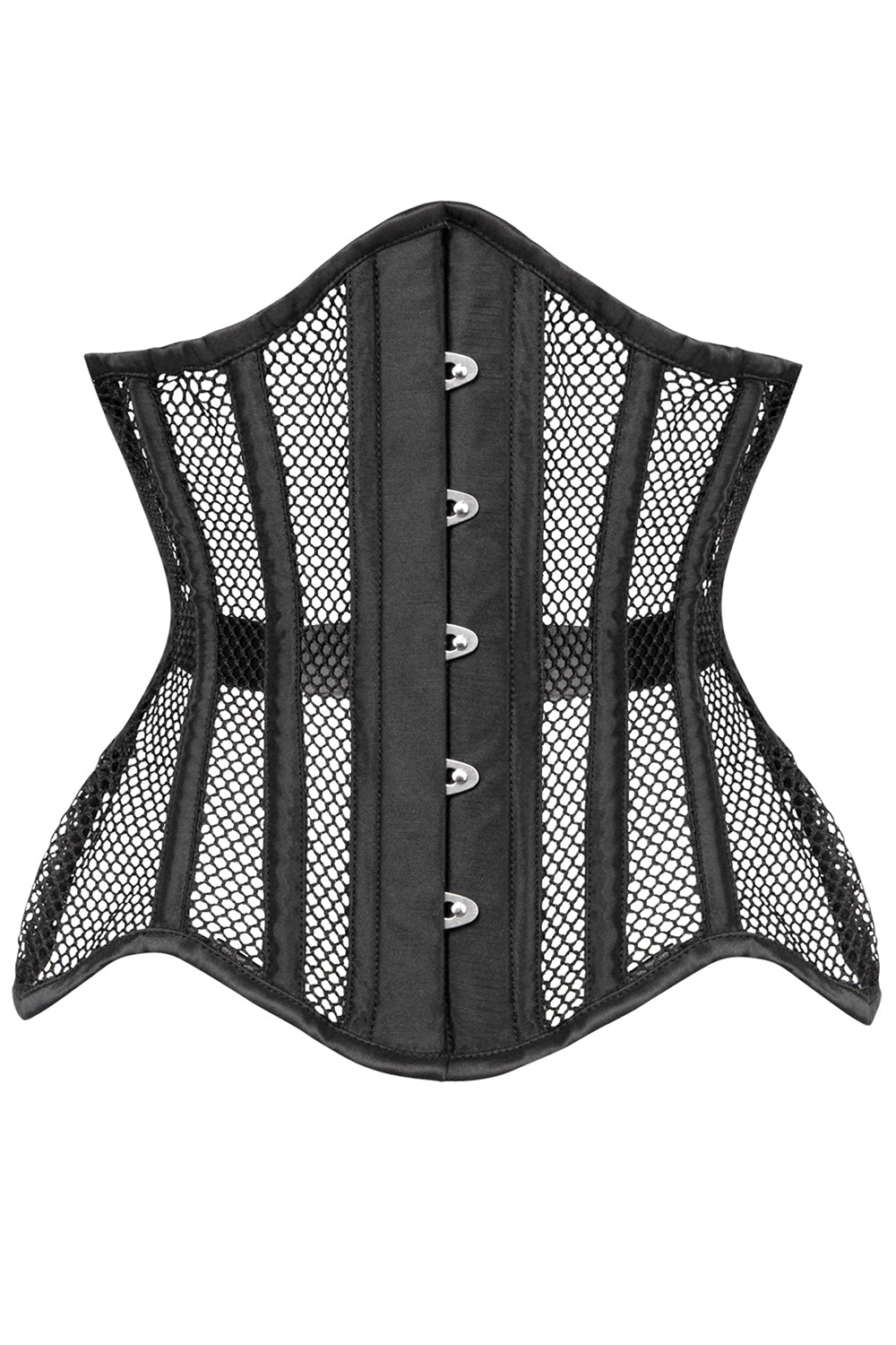 Londyn Black Underbust Mesh Curvy Corset
