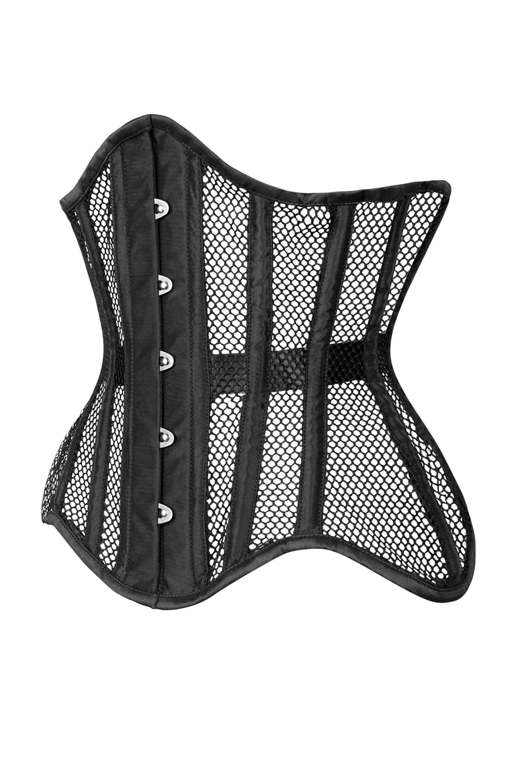 Londyn Black Underbust Mesh Curvy Corset