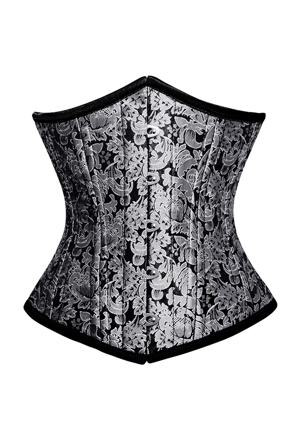 Fiona Waist Training Silver Brocade Corset