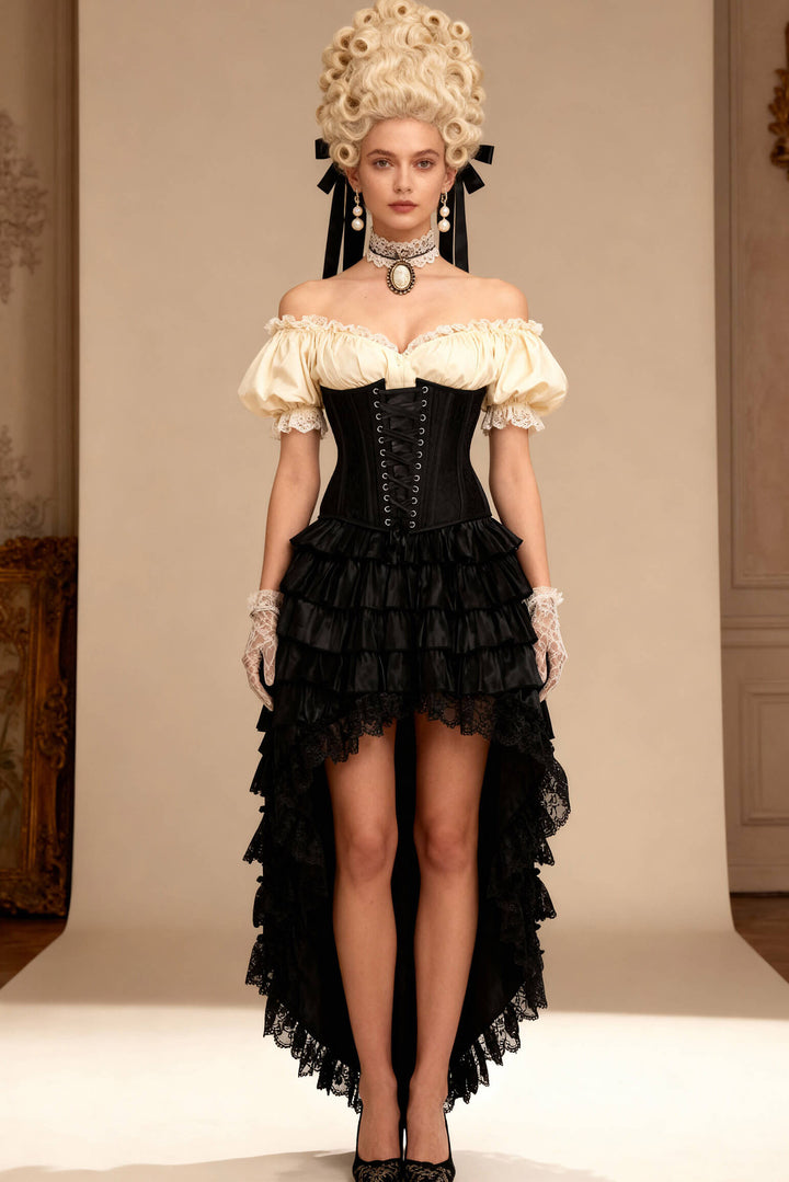 Dusti Rococo Black Underbust Corset Dress - view 4 | LUXE NOIR