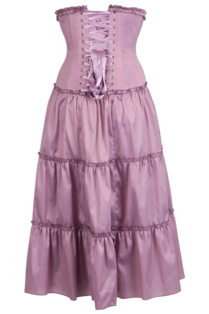 Kimmie Rococo Lilac Underbust Corset Dress - view 3 | LUXE NOIR