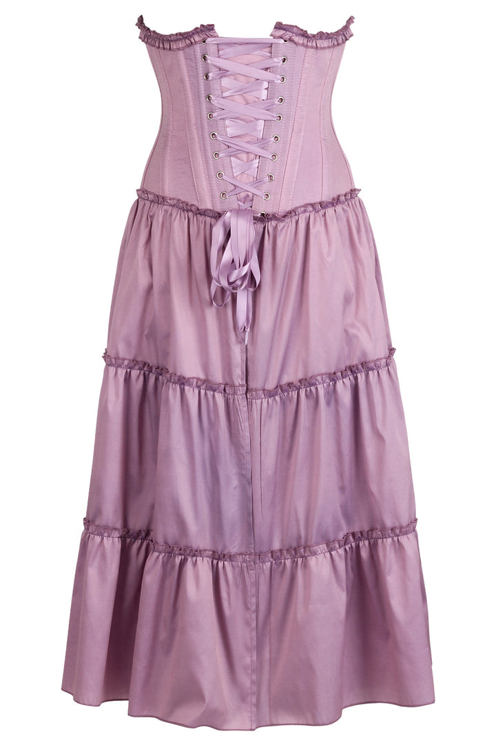 Kimmie Rococo Lilac Underbust Corset Dress | LUXE NOIR