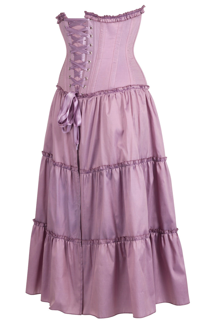 Kimmie Rococo Lilac Underbust Corset Dress - view 2 | LUXE NOIR