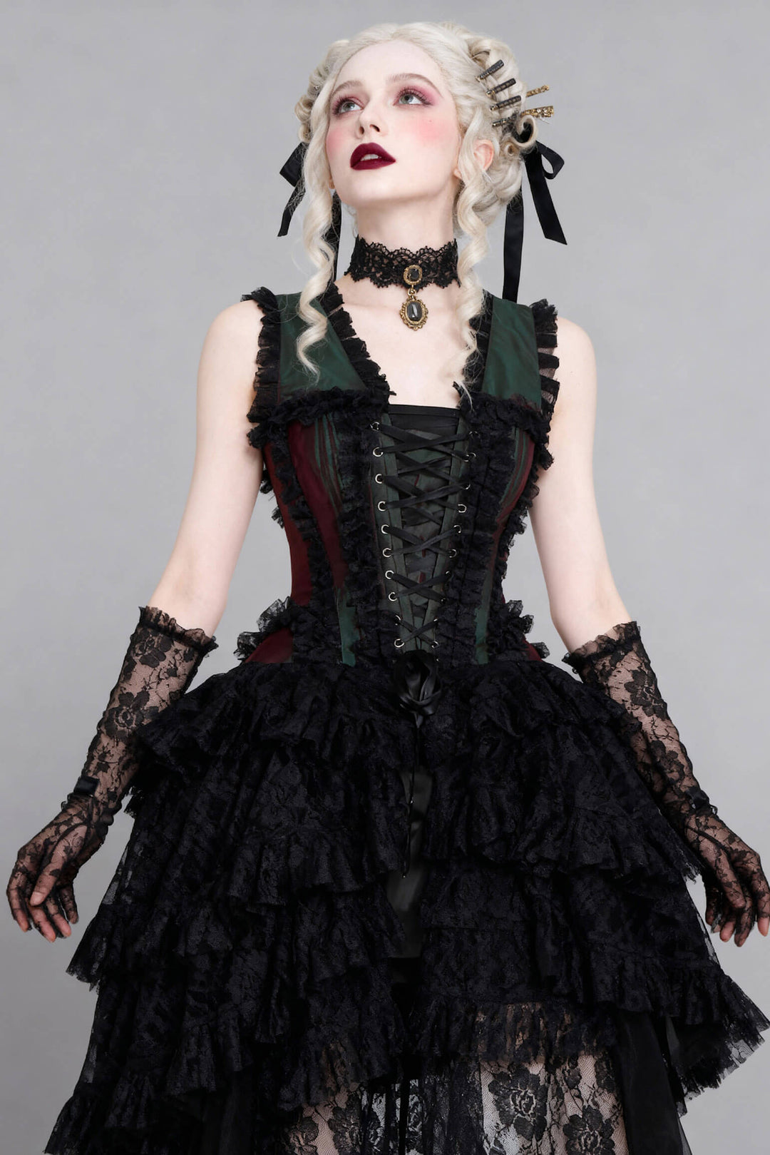 Jerika Anastasia Inspired Rococo Corset Dress - view 4 | LUXE NOIR