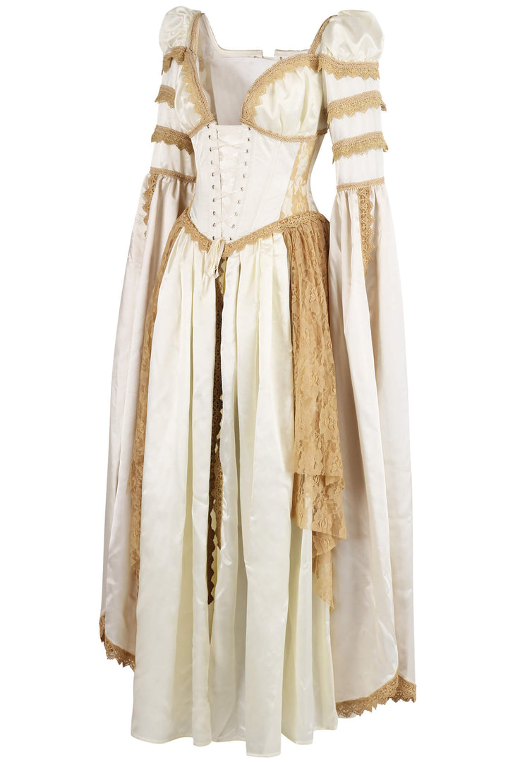 Linlee Elven Inspired Rococo Ivory Corset Dress - view 2 | LUXE NOIR