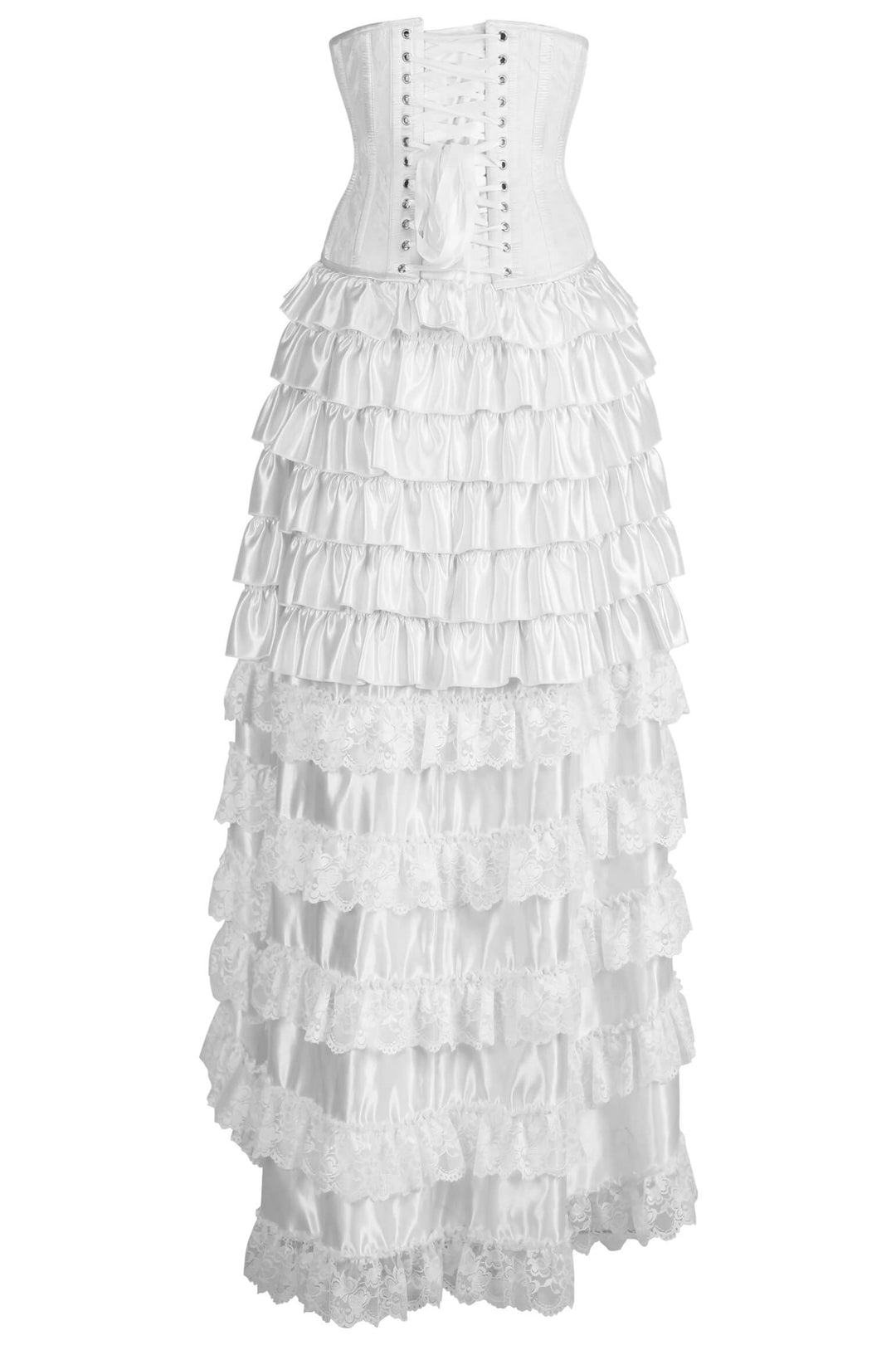 Yori Rococo White Underbust Corset Dress - view 3 | LUXE NOIR