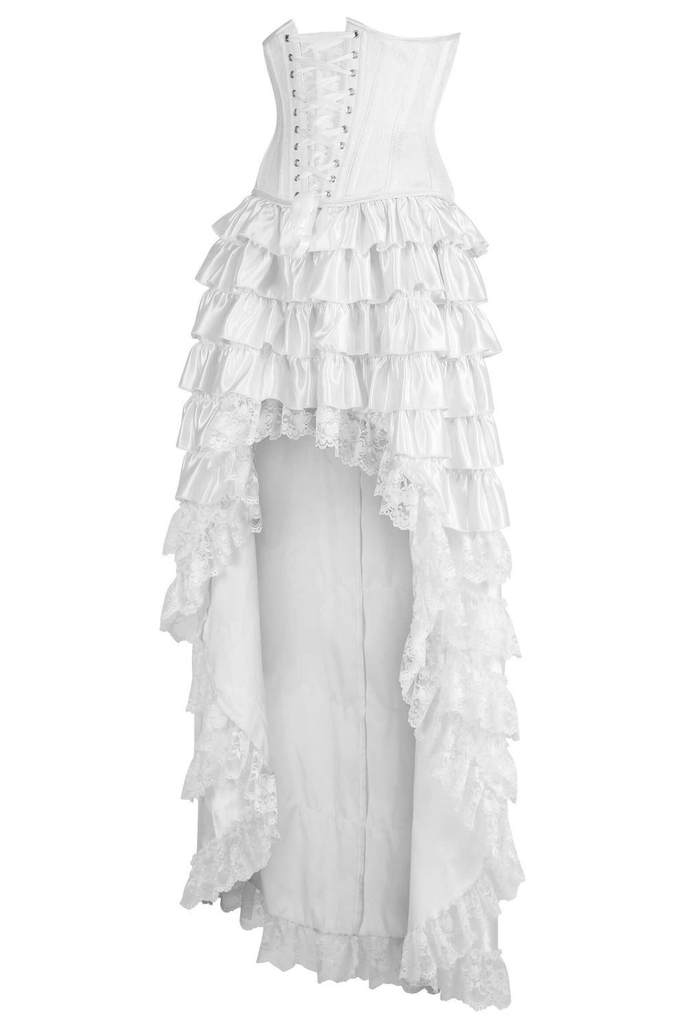 Yori Rococo White Underbust Corset Dress - view 2 | LUXE NOIR