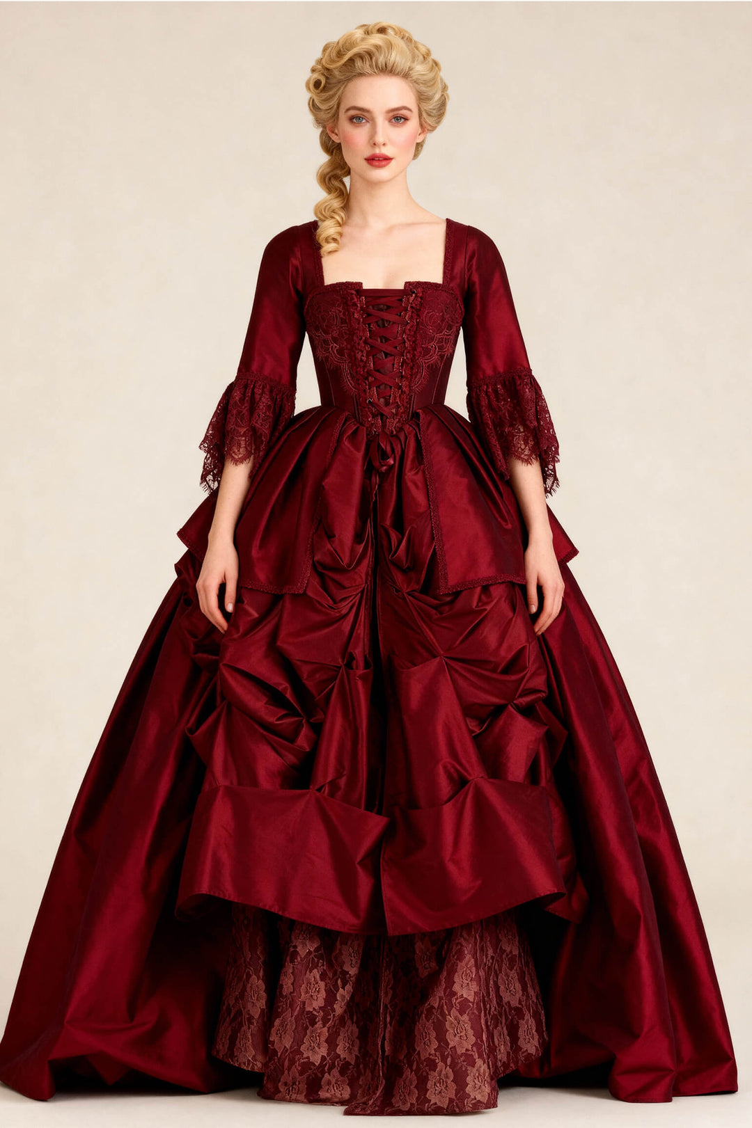 Jolena Rococo Marie Taffeta Corset Dress - view 6 | LUXE NOIR