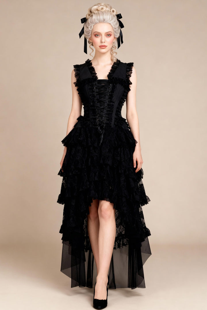 Talina Rococo Gold Taffeta Anastasia Corset Dress - view 5 | LUXE NOIR